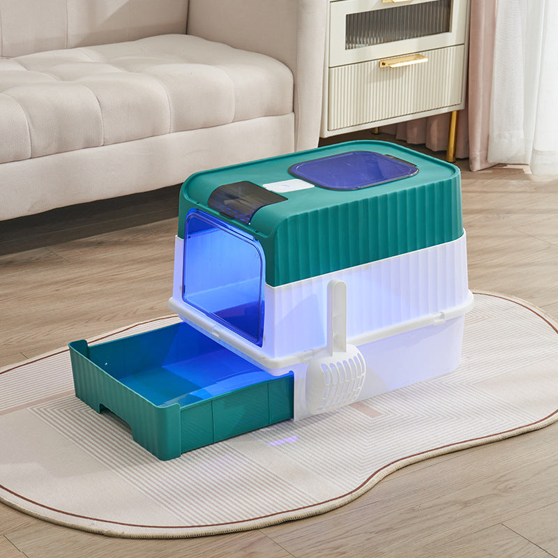 Fully Enclosed UV Sterilization Cat Litter Box