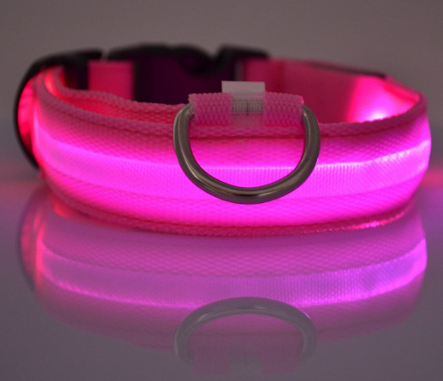 Plus LED collar for dog, battery or USB rechargeable