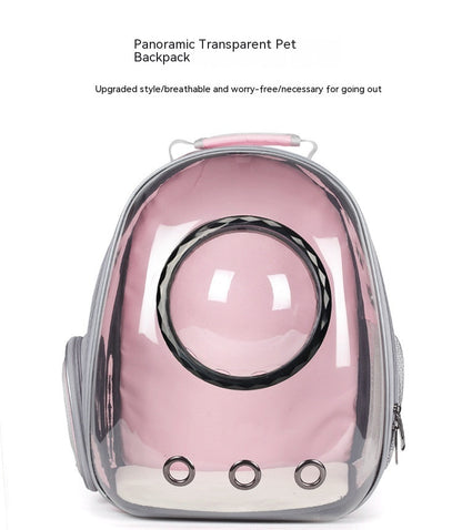 Panoramic Space Capsule Cat Transparent Backpack