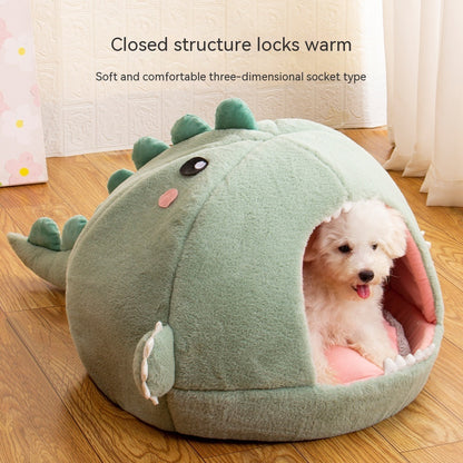 Half-closed dinosaur design kennel