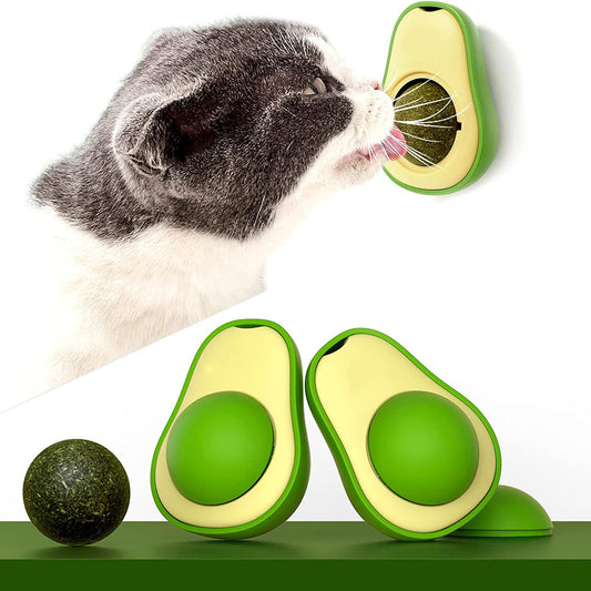 Brighten up playtime with our avocado-shaped catnip wall toys.