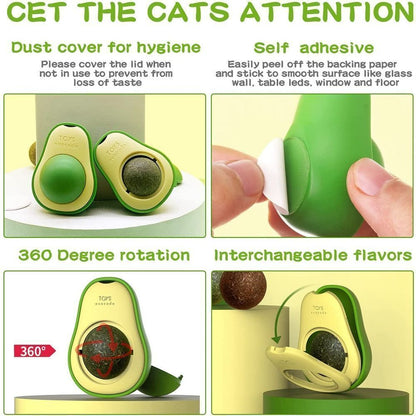 Brighten up playtime with our avocado-shaped catnip wall toys.