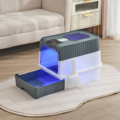 Fully Enclosed UV Sterilization Cat Litter Box