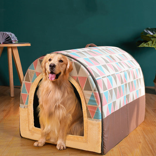 "Universal Large Dog Kennel for All Seasons"