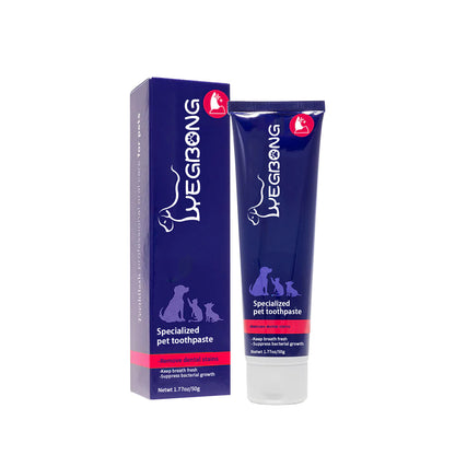 Oral cleaning cream for cats and dogs, removes odors and stains