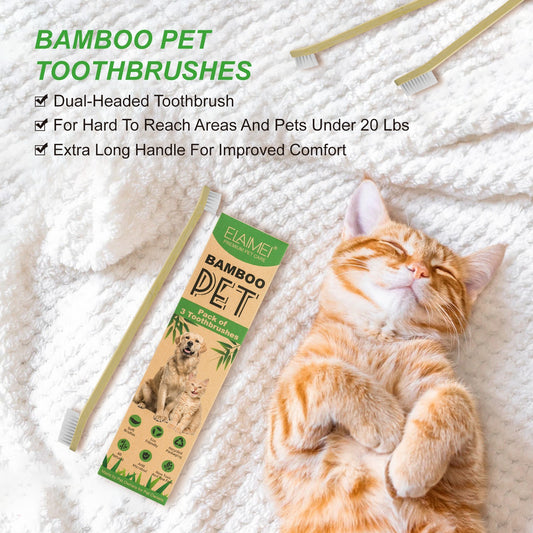 Double Sided Bamboo Pet Toothbrush