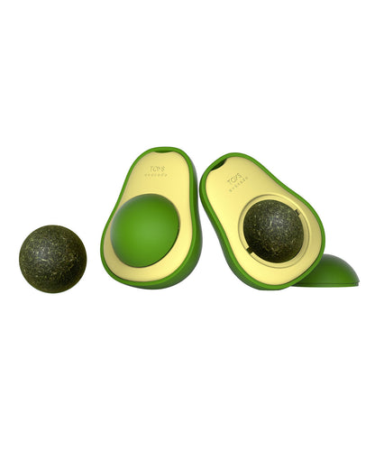 Brighten up playtime with our avocado-shaped catnip wall toys.