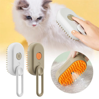 3 in 1 Electric Steam Brush for Massage and Hair Removal for Pets