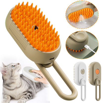 3 in 1 Electric Steam Brush for Massage and Hair Removal for Pets