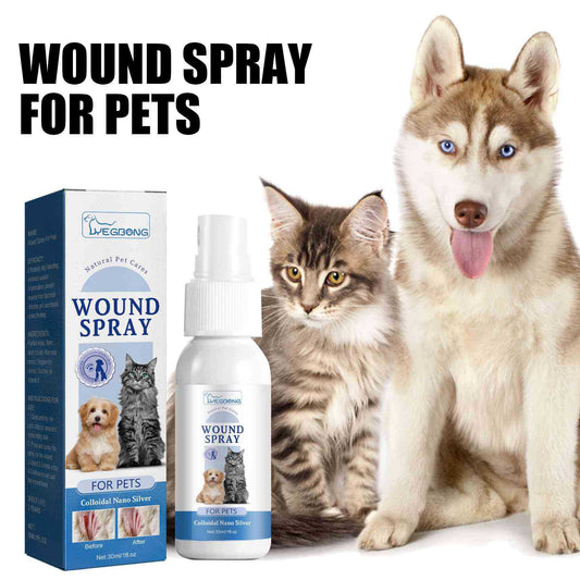 Wound treatment spray soothes the skin of dogs and cats