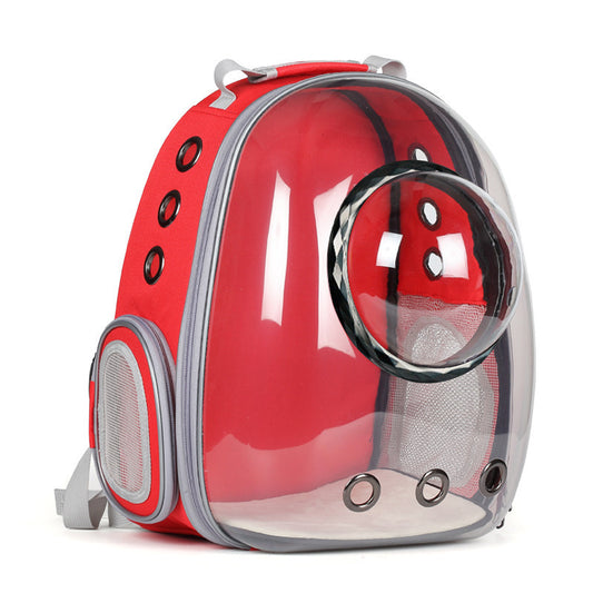 Panoramic Space Capsule Cat Transparent Backpack