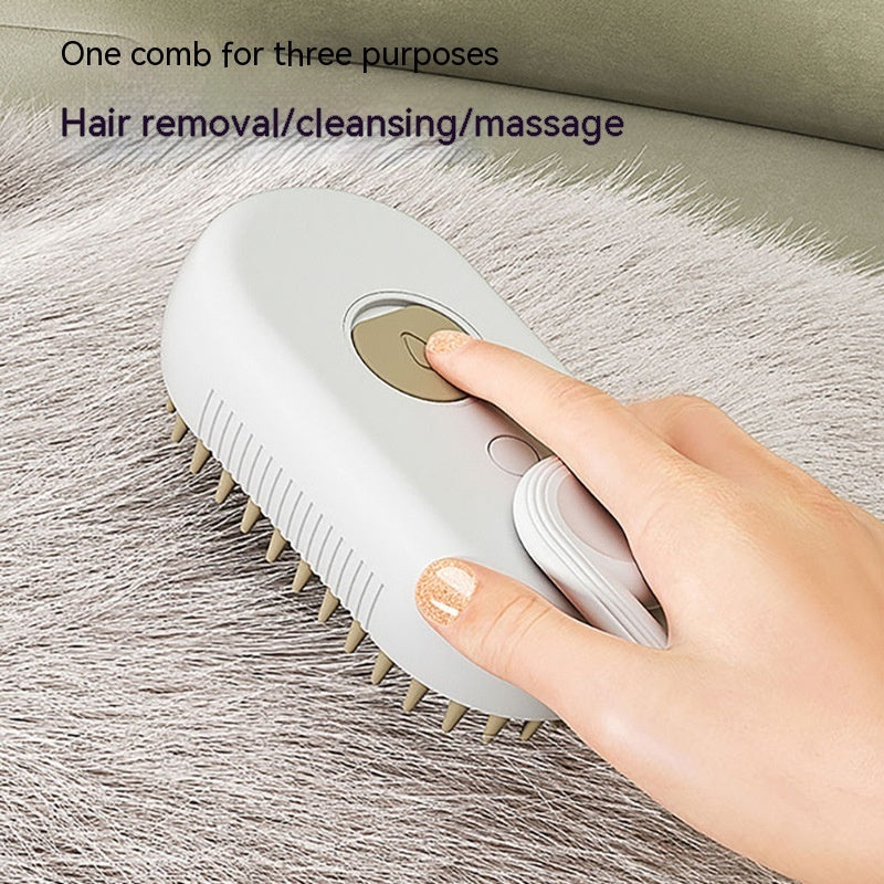 3 in 1 Electric Steam Brush for Massage and Hair Removal for Pets