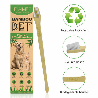 Double Sided Bamboo Pet Toothbrush