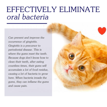 Oral cleaning cream for cats and dogs, removes odors and stains