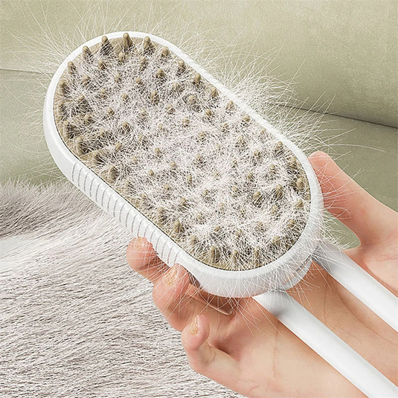 3 in 1 Electric Steam Brush for Massage and Hair Removal for Pets